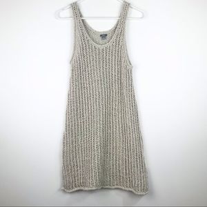 Aerie Cream/Tan Knit Mini Tank Dress or Cover-up